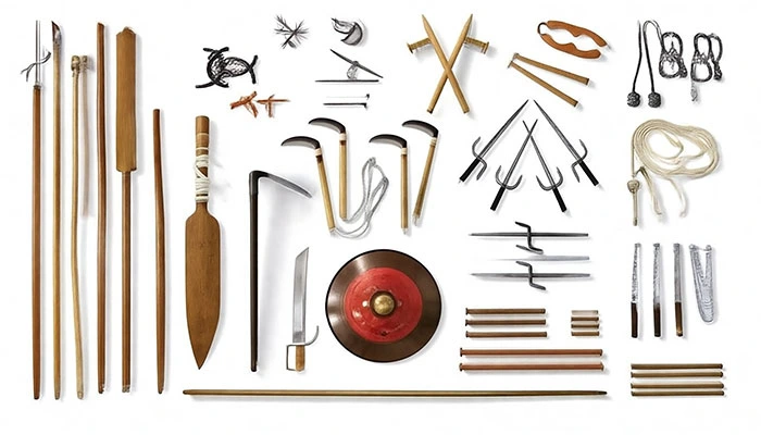 شماتیک سلاح سای با قسمت‌های Monouchi، Yoku، Tsuka و Tsume مشخص شده